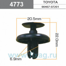 Клипса крепежная TOYOTA LEXUS 90467-07201
